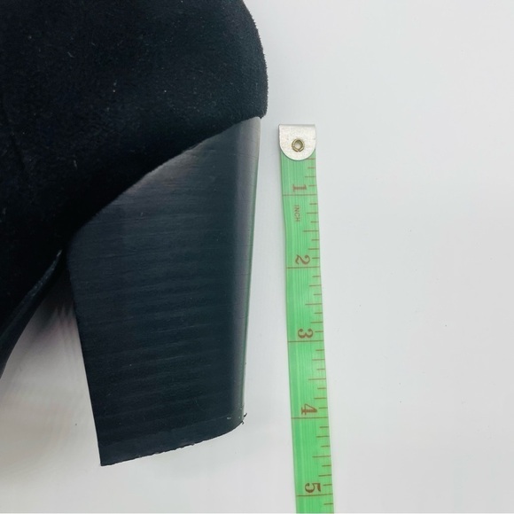 SOLD Report Indio Mid Calf Slouchy Western Black Boots Microfiber Suede Size … - Picture 7 of 11